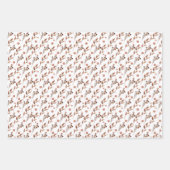 Neutraal Woodland Set van 3 Flat Sheet Wraps Inpakpapier Vel (Voorkant 2)