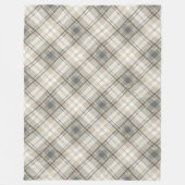 Neutraal zacht aardetoon modern geometrisch ontwer fleece deken (Voorkant)