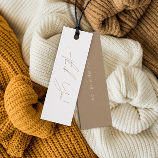 Neutraal Zakelijk Bedankt Label Hang Tag Mini Visitekaartjes