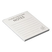 Neutraal Zakelijk Minimalistisch Eenvoudig Botanis Notitieblok (Schuin)