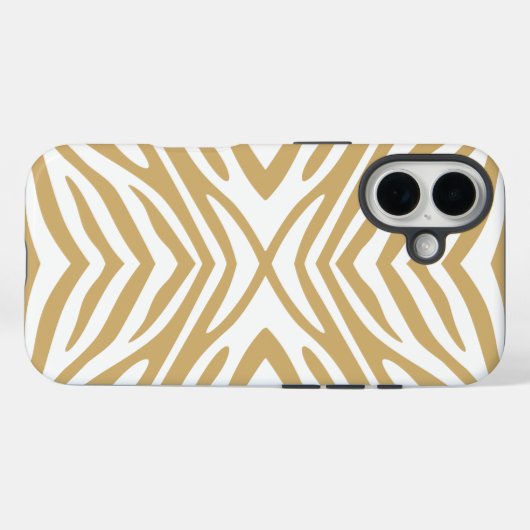 Neutraal Zebra Case-Mate iPhone Case (Achterkant (horizontaal))