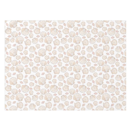 Neutraal Zee Shell-patroon Tafelkleed (Voorkant (Horizontaal))
