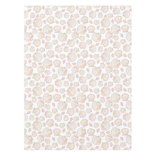 Neutraal Zee Shell-patroon Tafelkleed (Voorkant)