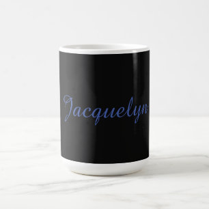 Neutraal Zwart & Blauw Eenvoudig Elegant Modern Ei Koffiemok