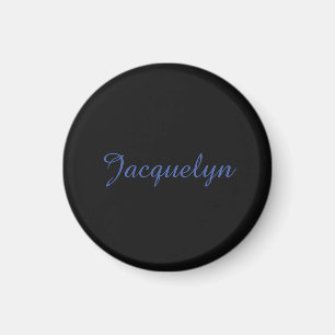 Neutraal Zwart & Blauw Eenvoudig Elegant Modern Ei Magneet
