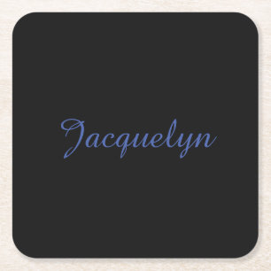 Neutraal Zwart & Blauw Plain Elegante Moderne Eige Kartonnen Onderzetters