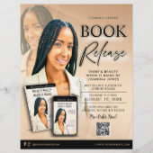 Neutraal Zwart Modern Boek Lancering Release Auteu Flyer (Voorkant)
