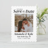 Neutraal Zwart-Wit Sla de data op met foto Kaart (Staand voorkant)