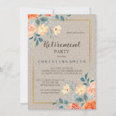 Neutral aardachtig bloemenfeest Waterverf Retireme Kaart (Voorkant)