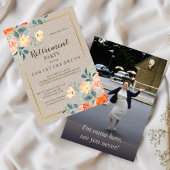 Neutral aardachtig bloemenfeest Waterverf Retireme Kaart