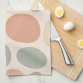 Neutral Abstract Organic Shapes Modern Theedoek (Quarter Fold)