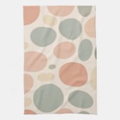 Neutral Abstract Organic Shapes Modern Theedoek (Verticaal)