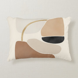 Neutral Abstract Shapes | Minimal Modern Fine Art  Accent Kussen