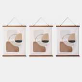 Neutral Abstract Shapes | Minimal Modern Fine Art  Hangend Wandkleed (Driedubbel)