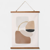 Neutral Abstract Shapes | Minimal Modern Fine Art  Hangend Wandkleed (Voorkant)