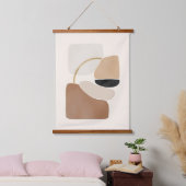 Neutral Abstract Shapes | Minimal Modern Fine Art  Hangend Wandkleed (Slaapkamer)