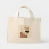 Neutral Abstract Shapes | Minimal Modern Fine Art Mini Tote Bag (Voorkant)
