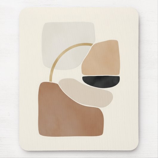Neutral Abstract Shapes | Minimal Modern Fine Art Muismat (Voorkant)