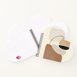 Neutral Abstract Shapes | Minimal Modern Fine Art  Notitieboek