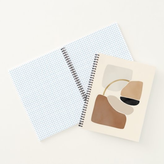 Neutral Abstract Shapes | Minimal Modern Fine Art  Notitieboek (Binnen)