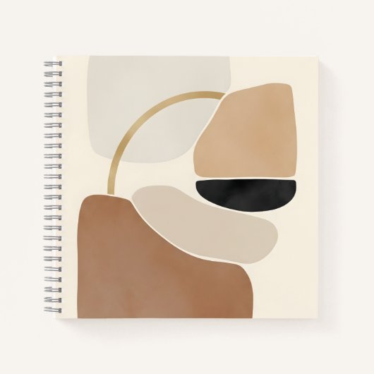 Neutral Abstract Shapes | Minimal Modern Fine Art Notitieboek (Voorkant)