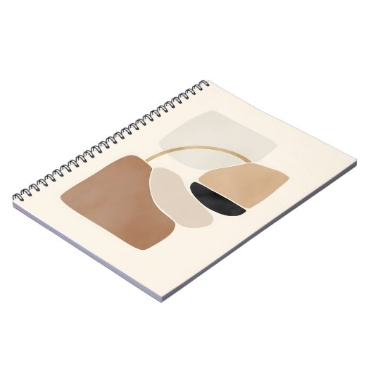 Neutral Abstract Shapes | Minimal Modern Fine Art  Notitieboek (Linkerzijde)