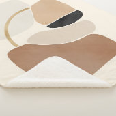 Neutral Abstract Shapes | Minimal Modern Fine Art Sherpa Deken (3/4)