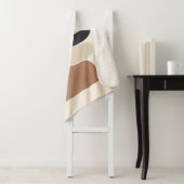 Neutral Abstract Shapes | Minimal Modern Fine Art Sherpa Deken (In situ)
