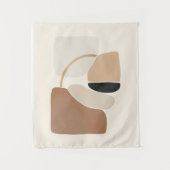 Neutral Abstract Shapes | Minimal Modern Fine Art Wandkleed (Voorkant)