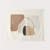 Neutral Abstract Shapes | Minimal Modern Fine Art Wandkleed (Voorkant (horizontaal))