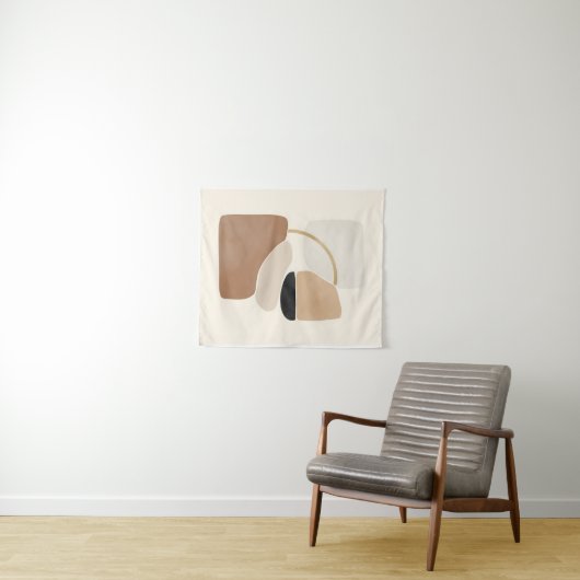 Neutral Abstract Shapes | Minimal Modern Fine Art Wandkleed (In Situ (horizontaal))