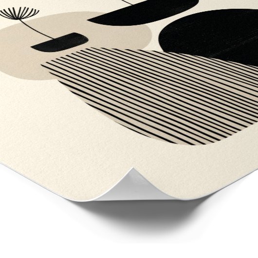 Neutral Abstract Vase Art Poster (Hoek)