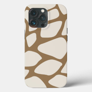 Neutral Animal Print Minimalist Tough Hoesje iPhon