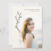 Neutral Arch Afstuderen eenvoudig foto Afstuderen Aankondiging (Voorkant)