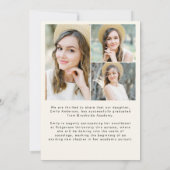 Neutral Arch Afstuderen eenvoudig foto Afstuderen Aankondiging (Achterkant)