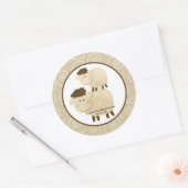 Neutral Baa Baa Sheep Favor Stickers 3-inch (Envelop)