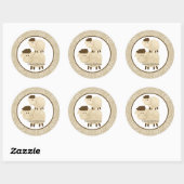 Neutral Baa Baa Sheep Favor Stickers 3-inch (Vel)