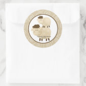 Neutral Baa Baa Sheep Favor Stickers 3-inch (Tas)