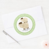 Neutral Baa Baa Sheep Favor Stickers 3-inch (Envelop)