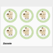 Neutral Baa Baa Sheep Favor Stickers 3-inch (Vel)
