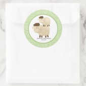 Neutral Baa Baa Sheep Favor Stickers 3-inch (Tas)