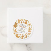 Neutral Baby Boy Shower | Cute Safari Animal Bedankjes Labels (In situ)