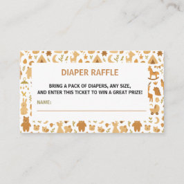 Neutral Baby Boy Shower | Cute Safari Animal Informatiekaartje