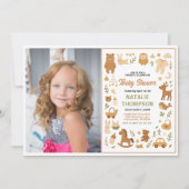 Neutral Baby Boy Shower | Cute Safari Animal Kaart (Voorkant)