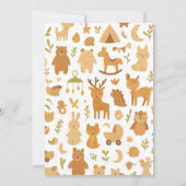 Neutral Baby Boy Shower | Cute Safari Animal Kaart (Achterkant)