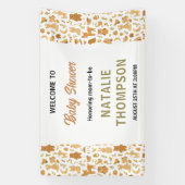 Neutral Baby Boy Shower | Cute Safari Animal Spandoek (Verticaal)