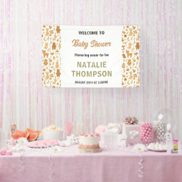 Neutral Baby Boy Shower | Cute Safari Animal Spandoek