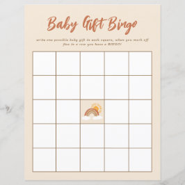 Neutral Baby Gift Bingo Baby shower spel