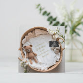 Neutral Baby Reveal Pregnancy announcement card Aankondiging (Staand voorkant)