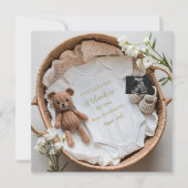 Neutral Baby Reveal Pregnancy announcement card Aankondiging (Voorkant)